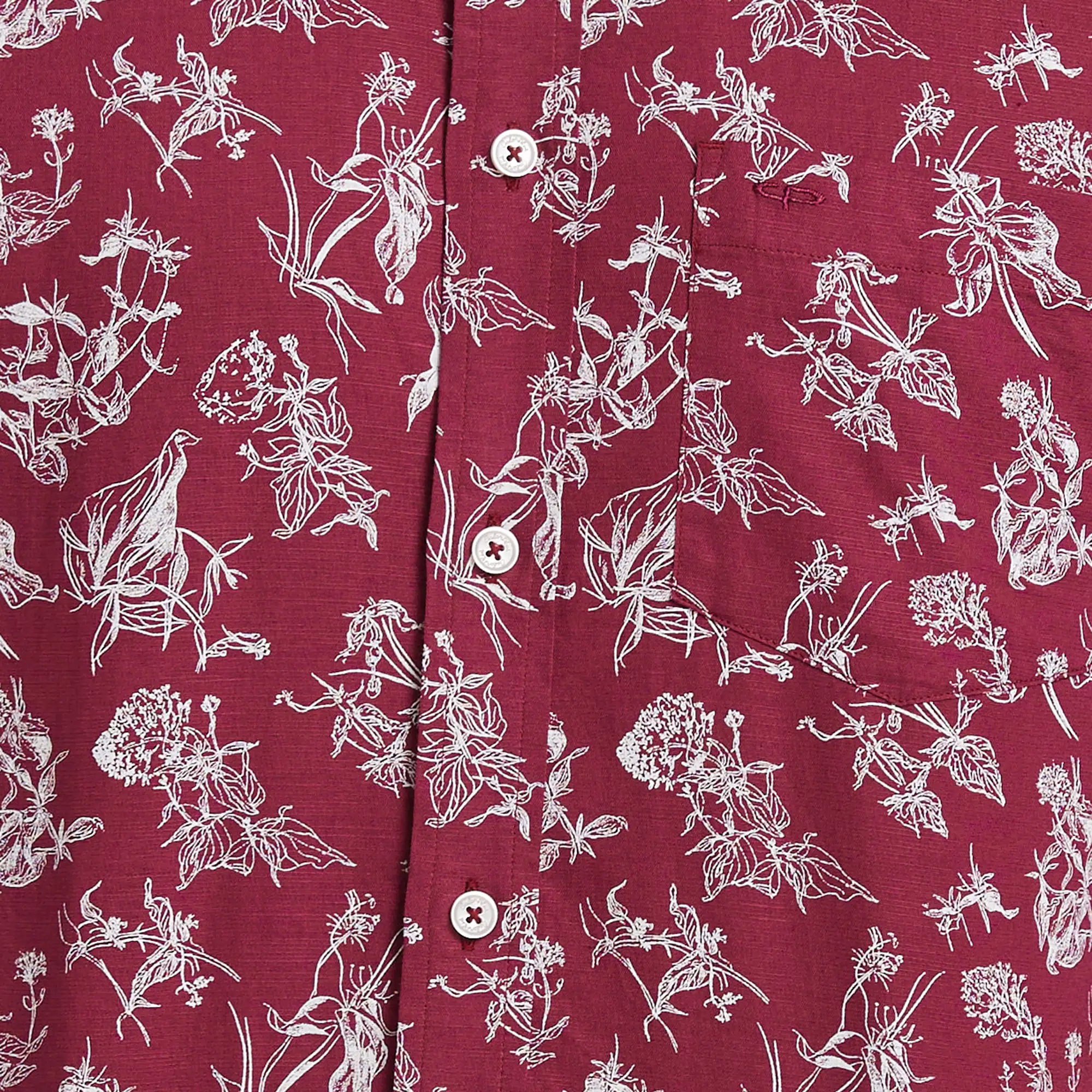 ColorPlus Men Maroon Print Regular Fit Cotton Blend Full Sleeve Shirt - Image 7