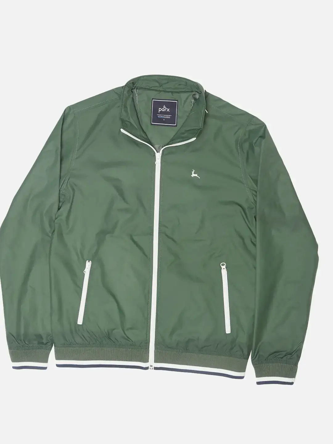 Parx Men Green Solid Polyester Full Sleeve Jacket - Image 8