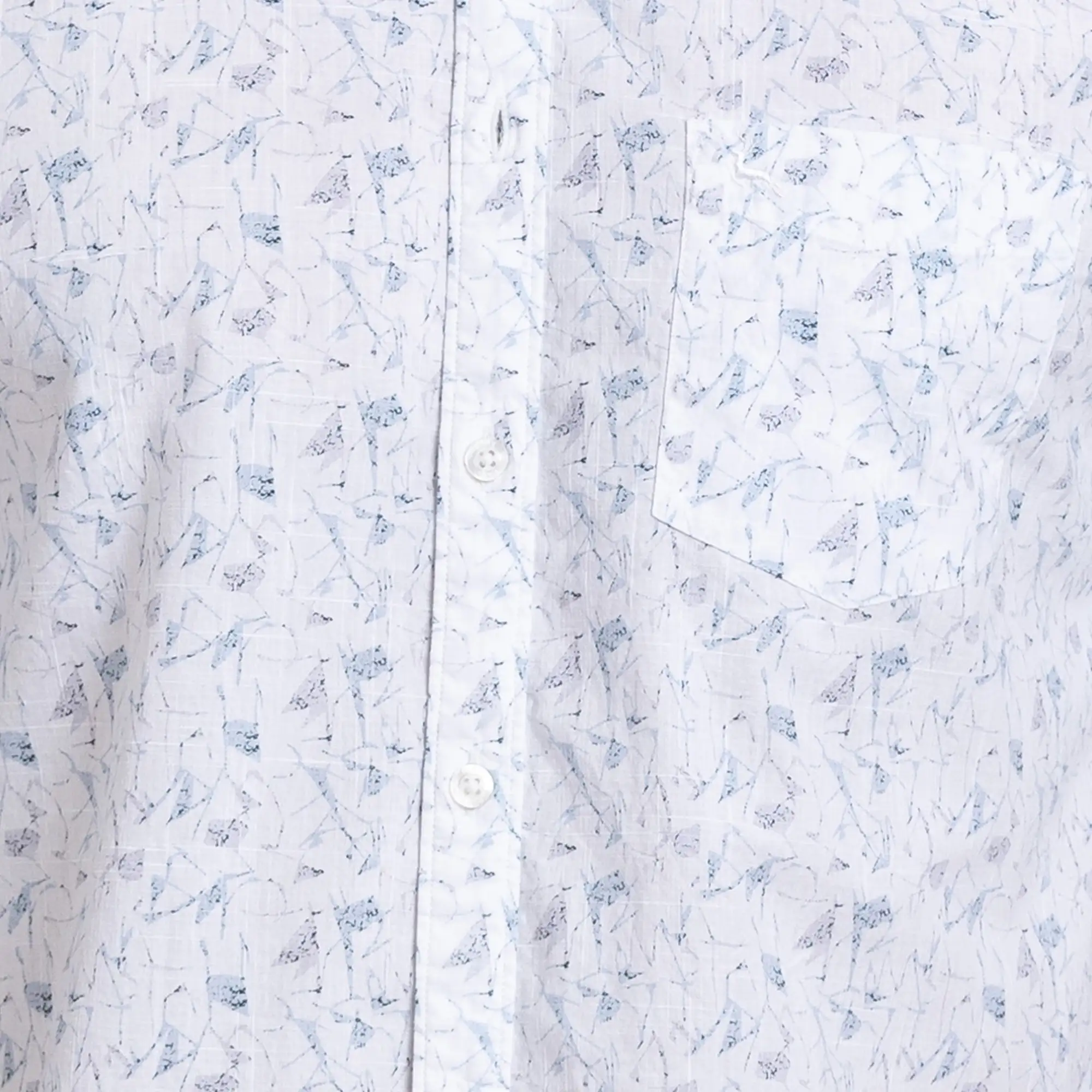 Parx Men White Print Slim Fit Cotton Full Sleeve Cutway Collar Shirt - Image 7