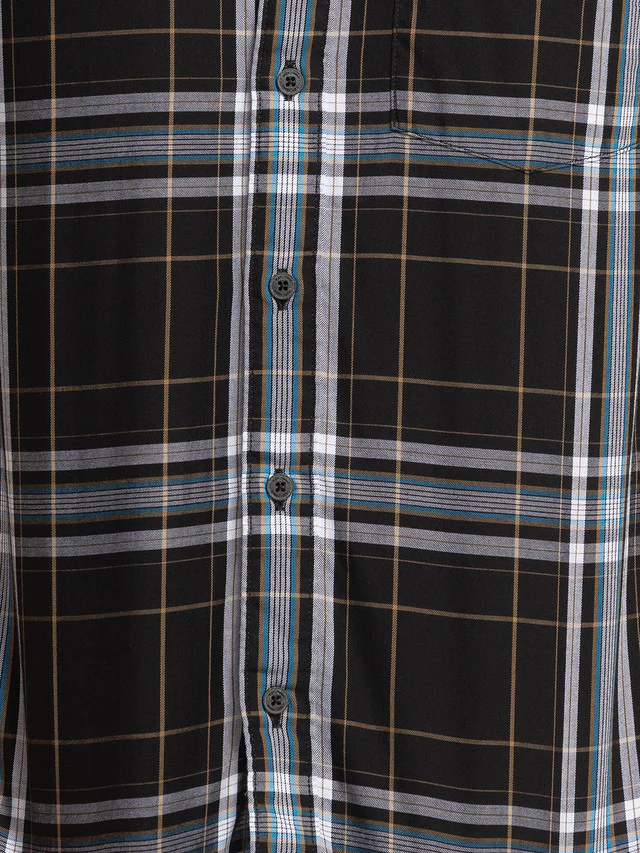 Colorplus Black Checks Tailored Fit Cotton Casual Shirt - Image 7