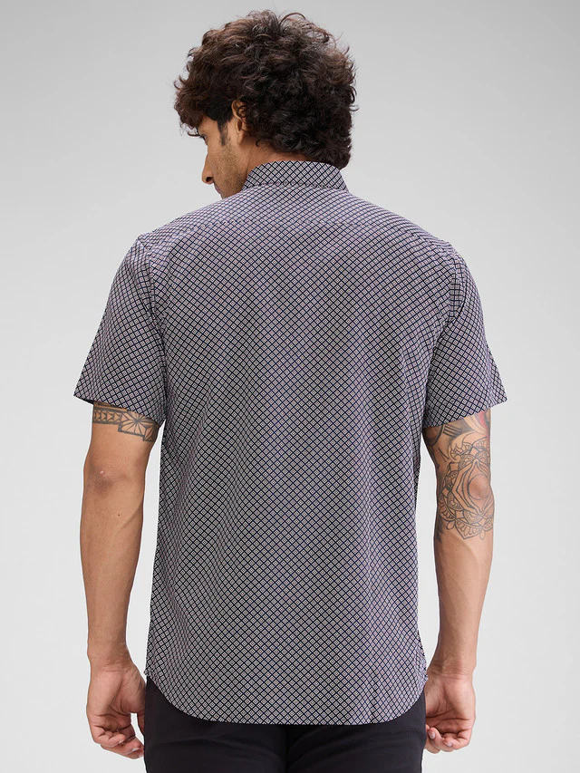 Colorplus Men Blue Regular Fit Printed Casual Shirt - Image 4