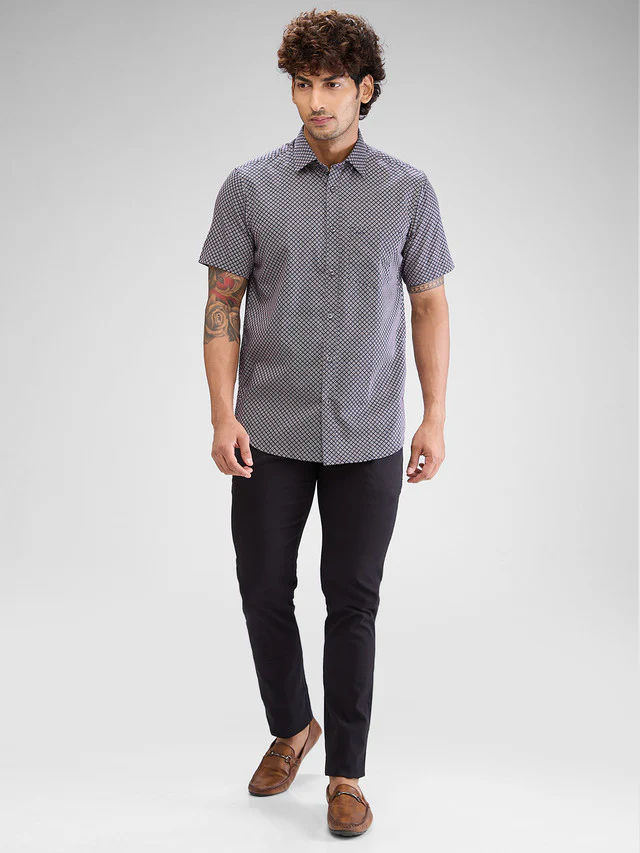 Colorplus Men Blue Regular Fit Printed Casual Shirt - Image 5