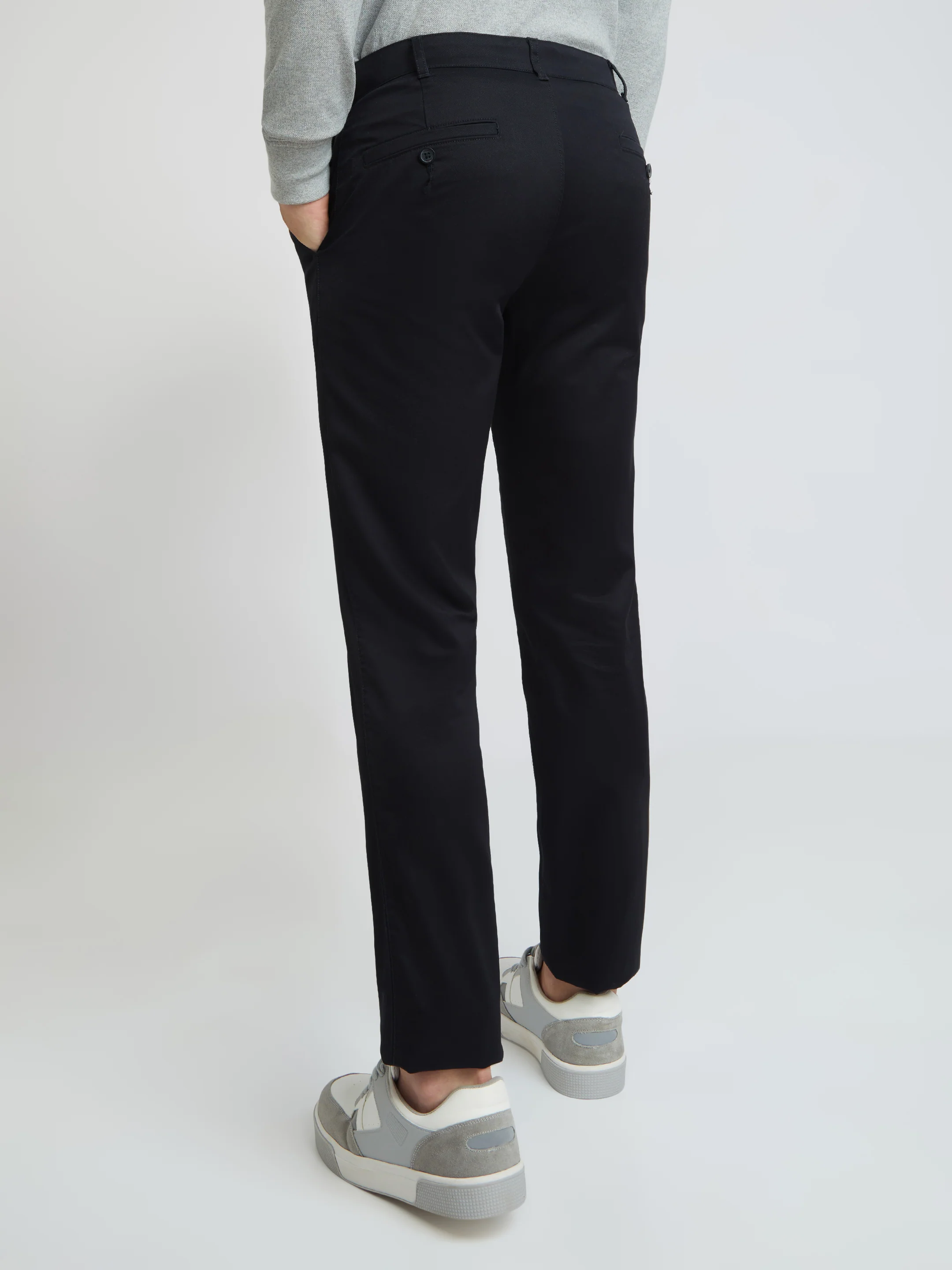 Colorplus Black Solid Regular Fit Cotton Trouser - Image 4
