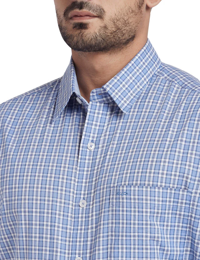 Colorplus Blue Checks Classic Fit Cotton Casual Shirt - Image 6