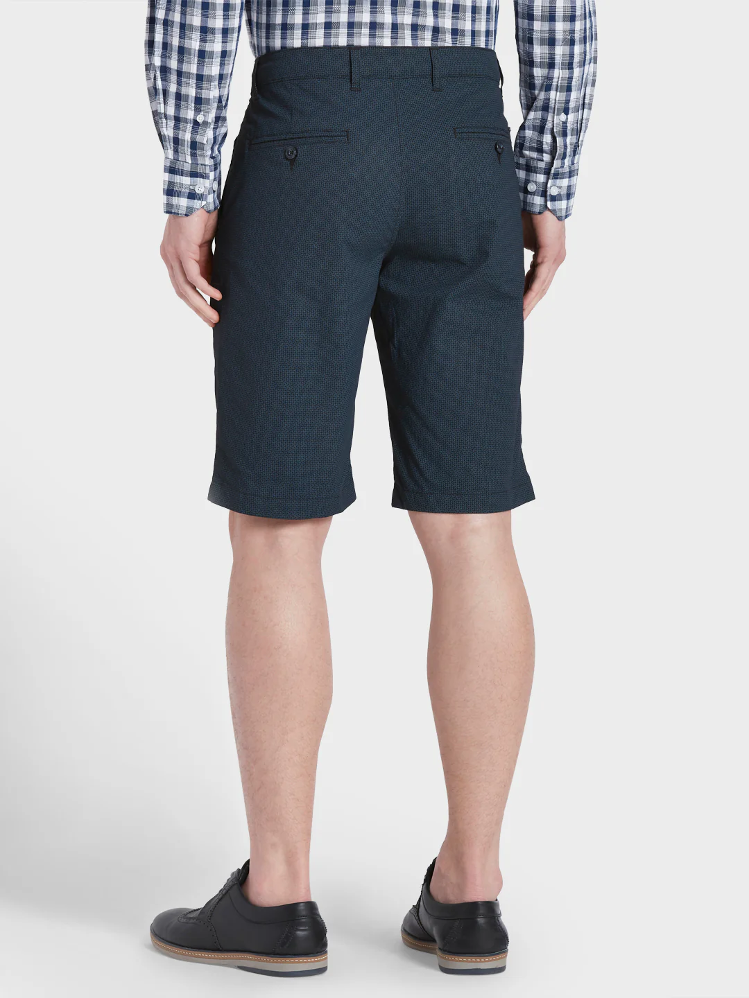 Colorplus Blue Printed Contemporary Fit Cotton Blend Shorts - Image 5
