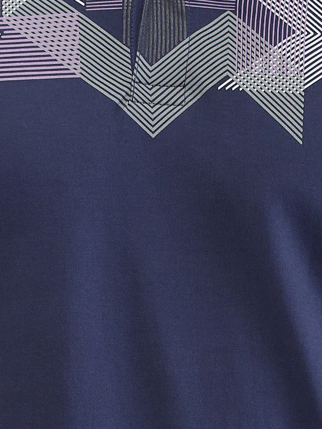 Colorplus Blue Printed Tailored Fit Cotton T-Shirt - Image 7