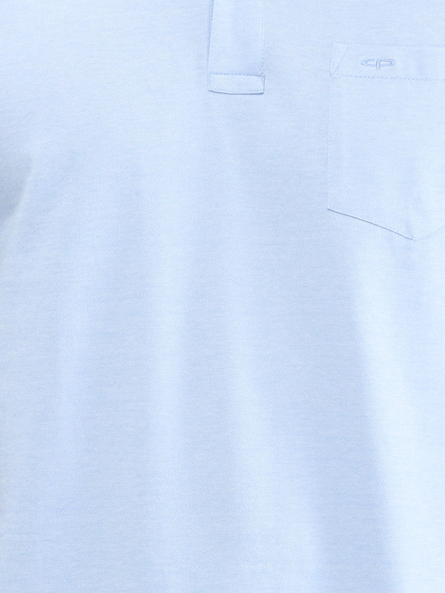 Colorplus Blue Solid Classic Fit Cotton T-Shirt - Image 7