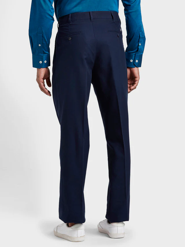 Colorplus Blue Solid Piece Dyed Classic Fit Cotton Trouser - Image 4