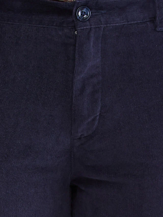 Colorplus Blue Solid Piece Dyed Slim Fit Cotton Blend Trouser - Image 8