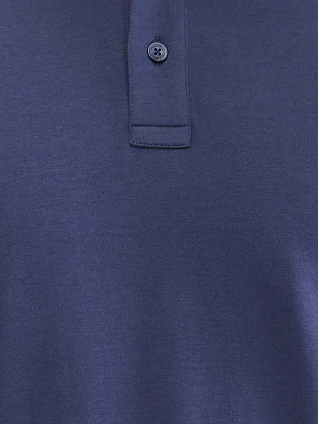 Colorplus Blue Solid Tailored Fit Cotton T-Shirt - Image 7