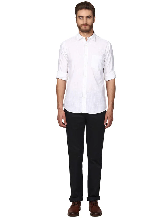 Colorplus Blue Tailored Fit Cotton Trouser - Image 3
