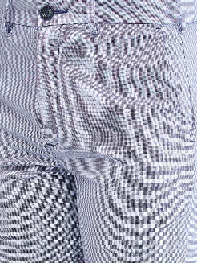 Colorplus Blue Yarn Dyed Tailored Fit Polyester Blend Trouser - Image 6