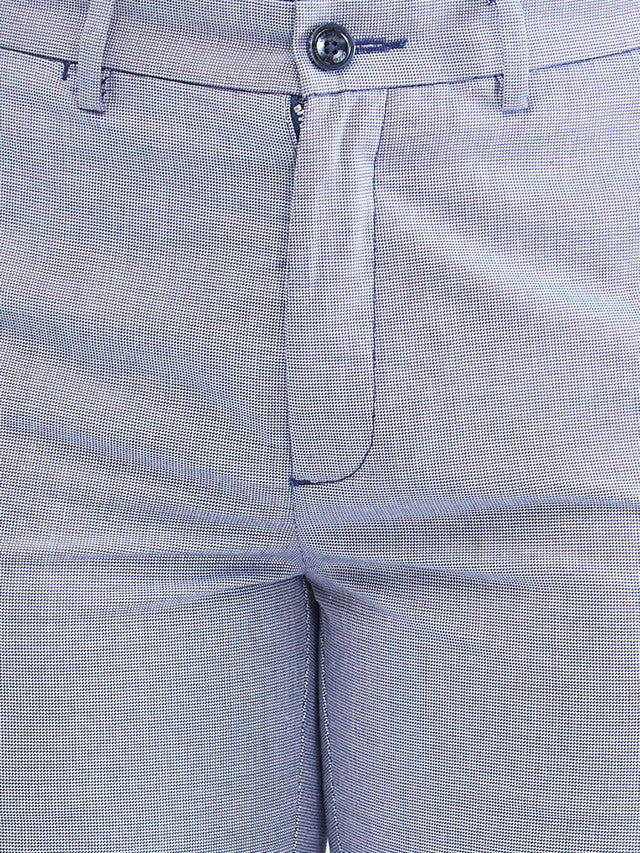 Colorplus Blue Yarn Dyed Tailored Fit Polyester Blend Trouser - Image 7