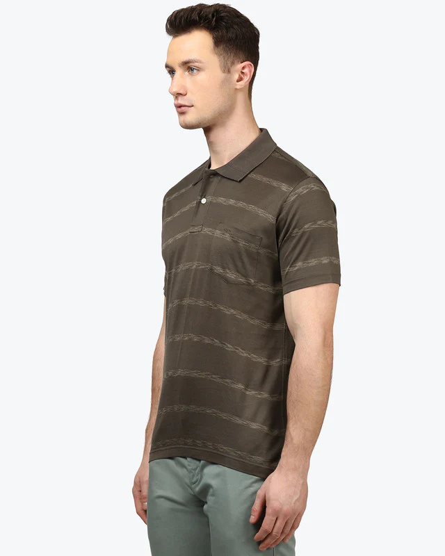 Colorplus Brown Classic Fit Cotton T-Shirt - Image 3
