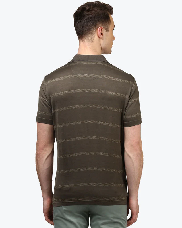 Colorplus Brown Classic Fit Cotton T-Shirt - Image 4