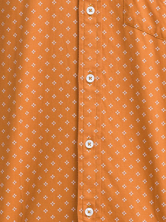 Colorplus Brown Printed Tailored Fit Cotton Casual Shirt - Image 7