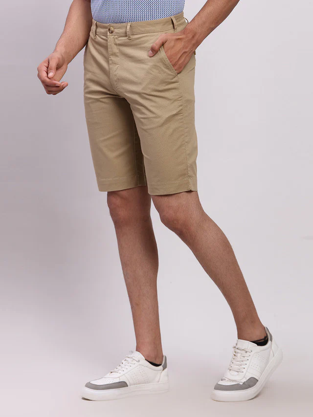 Colorplus Brown Printed Contemporary Fit Cotton Blend Shorts - Image 3