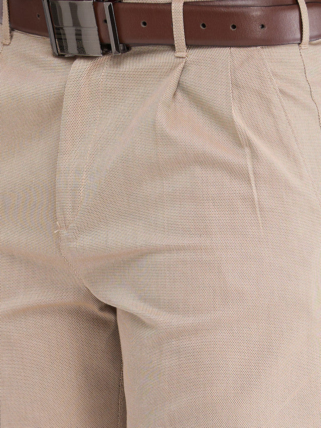 Colorplus Brown Yarn Dyed Custom Fit Cotton Trouser - Image 6