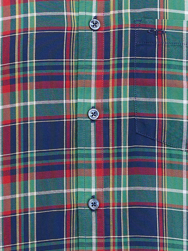 Colorplus Green Checks Regular Fit Full Sleeve Cotton Shirt - Image 7
