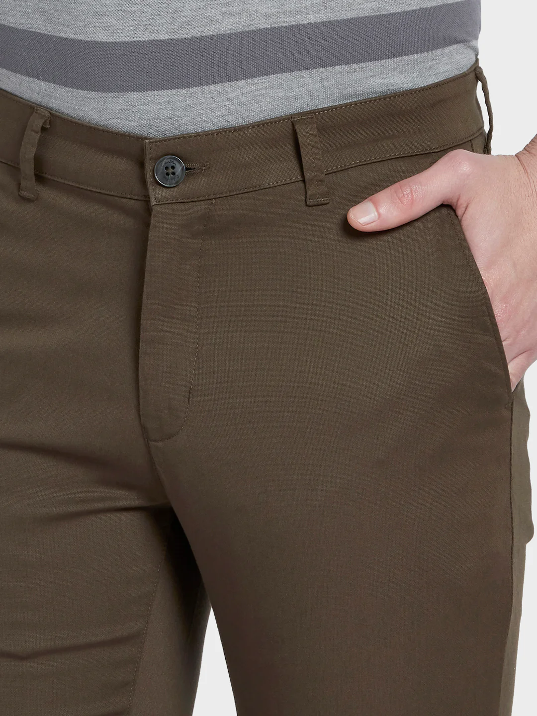 Colorplus Green Piece Dyed Nuvo Fit Cotton Blend Trouser - Image 6