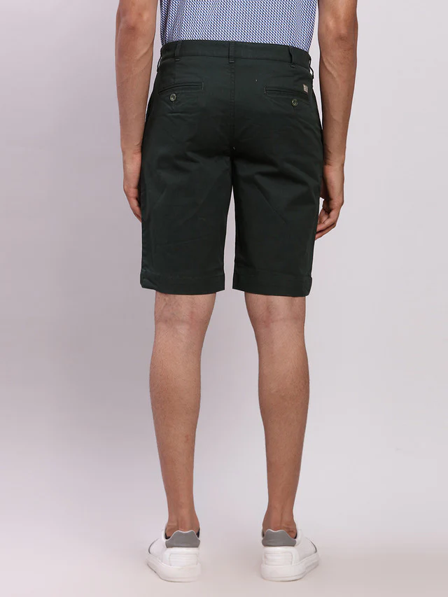 Colorplus Green Printed Contemporary Fit Cotton Blend Shorts - Image 4