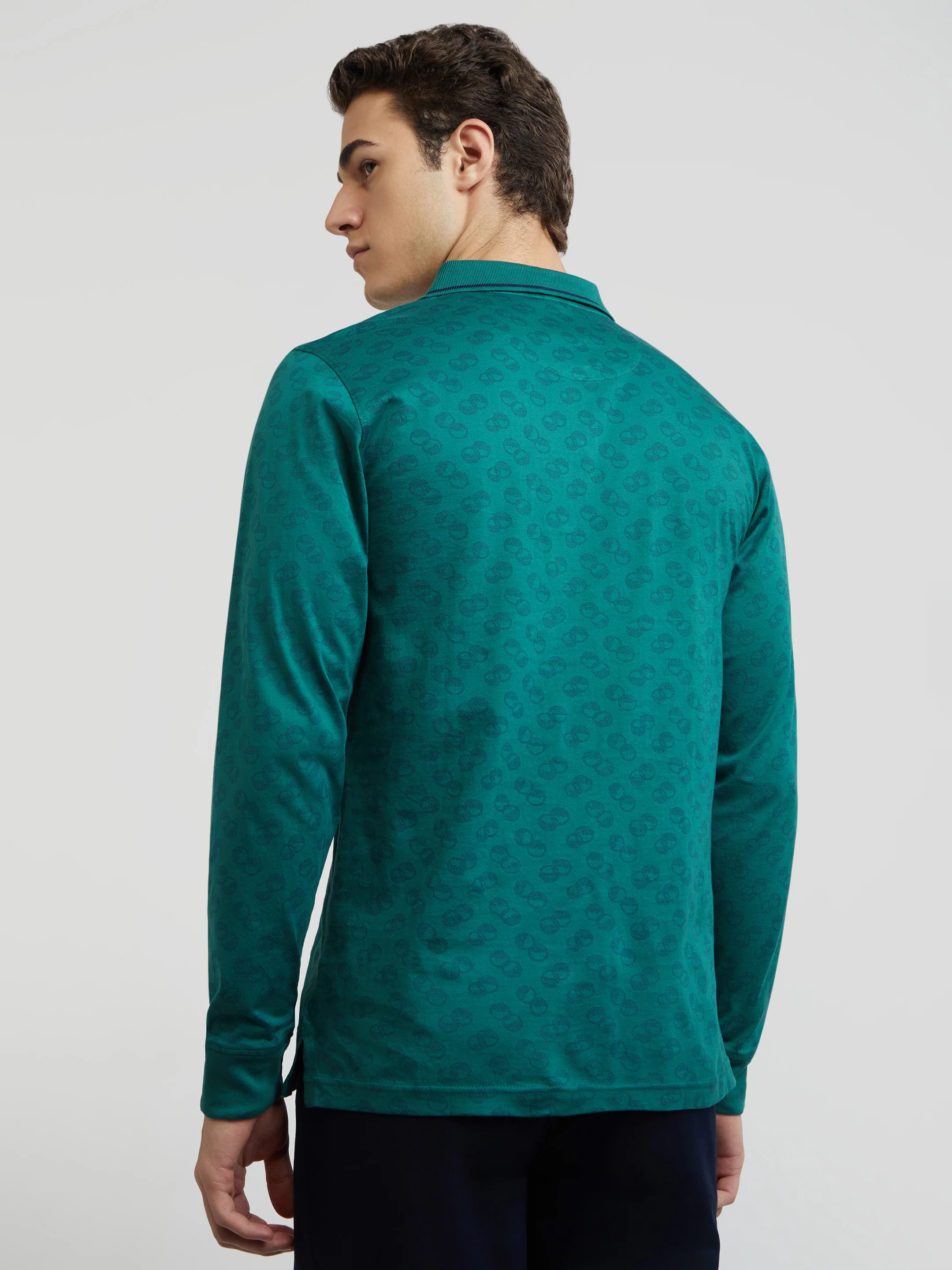 Colorplus Green Printed Regular Fit Cotton T-Shirt - Image 4