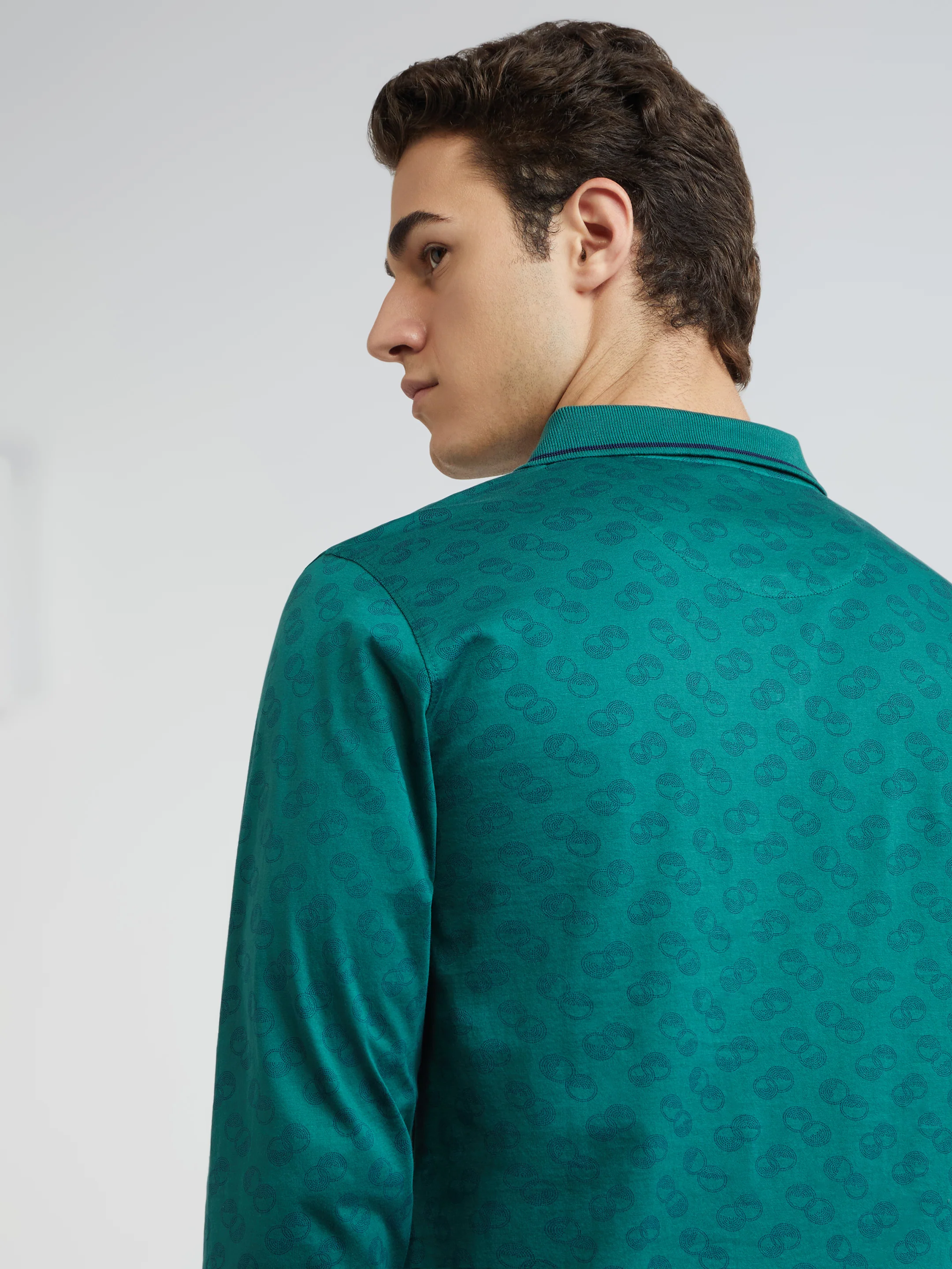 Colorplus Green Printed Regular Fit Cotton T-Shirt - Image 7