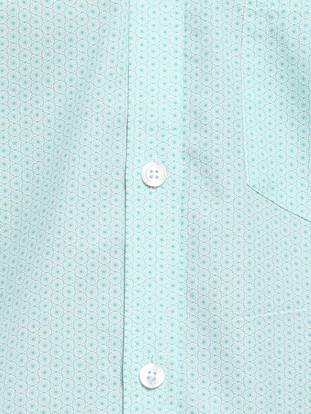 Colorplus Green Printed Tailored Fit Cotton Casual Shirt - Image 7