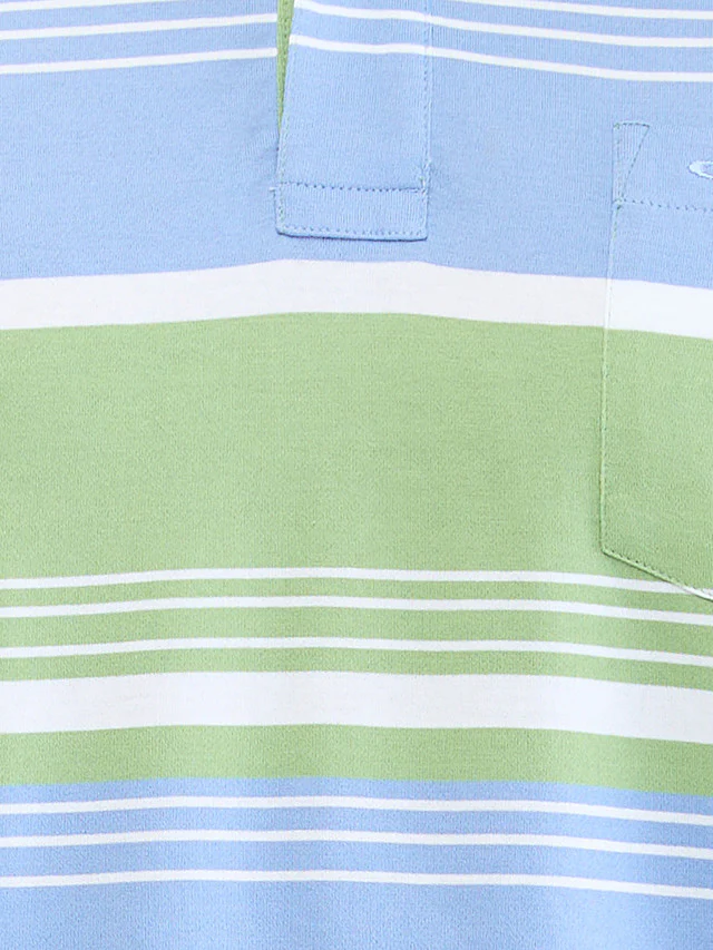 Colorplus Green Stripe Classic Fit Cotton T-Shirt - Image 7