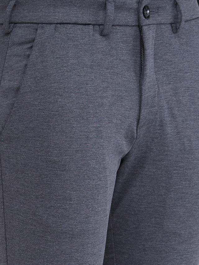 Colorplus Grey Solid Contemporary Fit Polyester Blend Trouser - Image 6