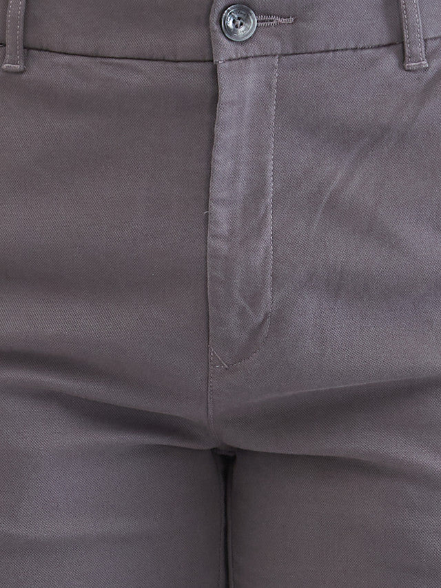 Colorplus Grey Solid Piece Dyed Regular Fit Cotton Blend Trouser - Image 7