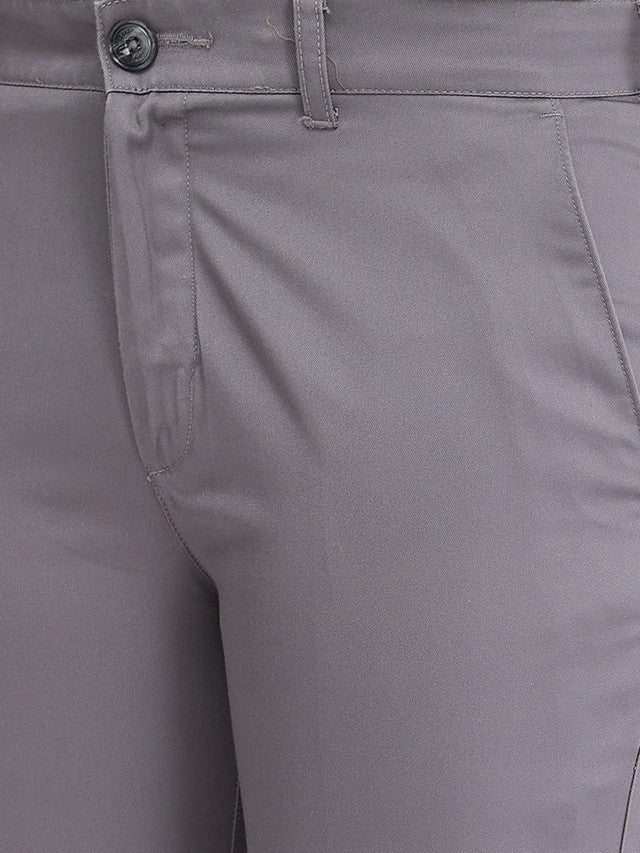 Colorplus Grey Solid Slim Fit Cotton Trouser - Image 6