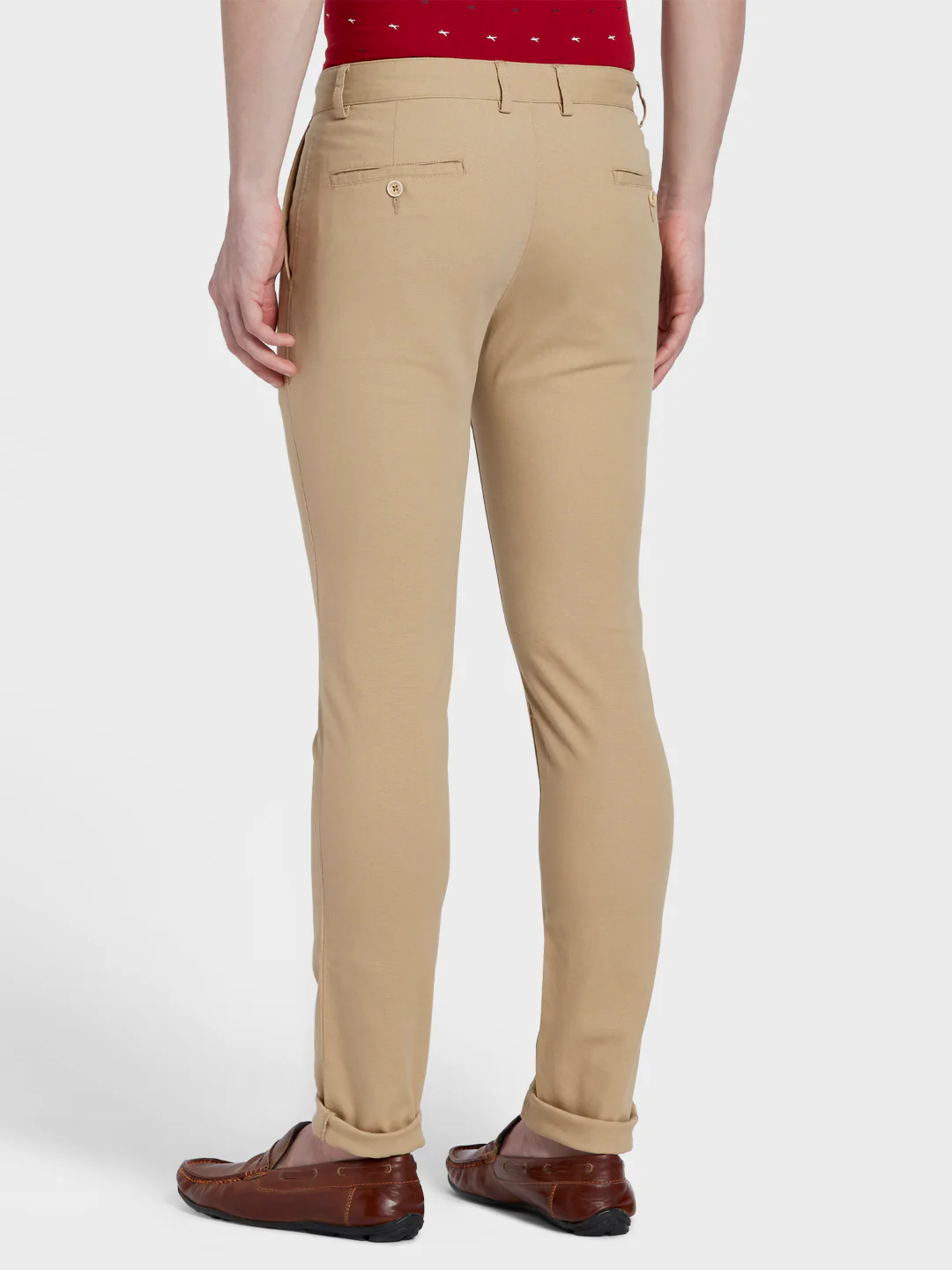 Colorplus Khaki Piece Dyed Nuvo Fit Cotton Blend Trouser - Image 4