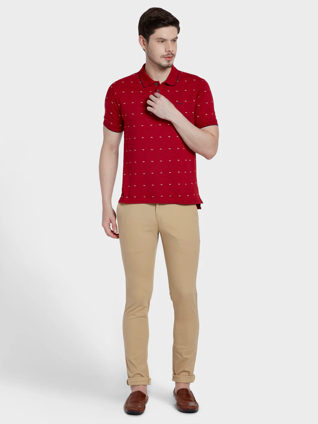Colorplus Khaki Piece Dyed Nuvo Fit Cotton Blend Trouser - Image 5