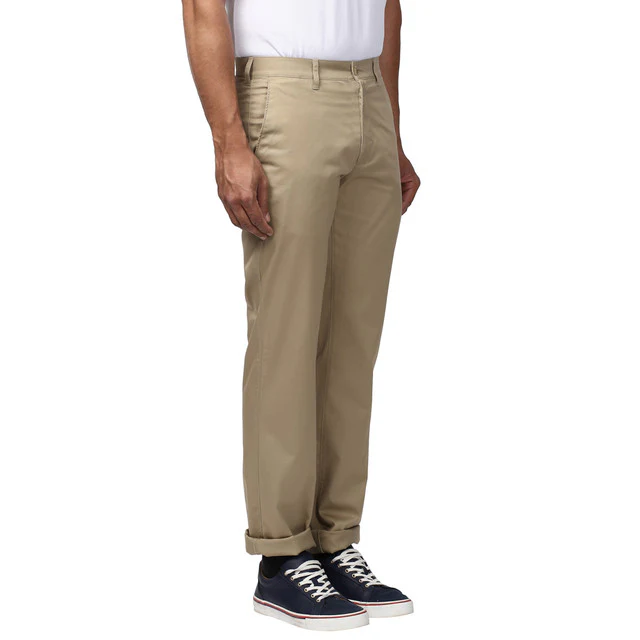 Colorplus Khaki Tailored Fit Cotton Trouser - Image 2
