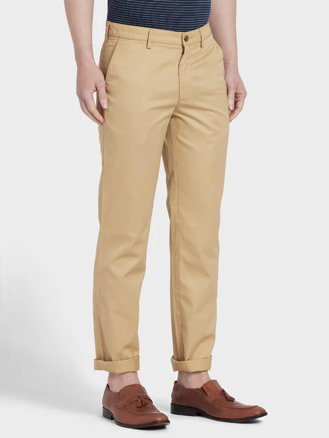 Colorplus Men Beige Tailored Fit Trouser - Image 2