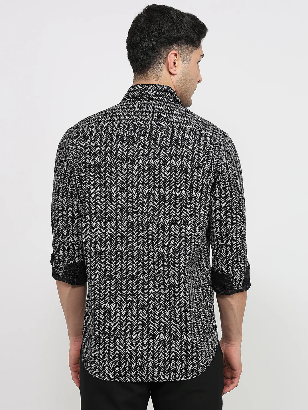 Colorplus Men Black Print Regular Fit Cotton Shirt - Image 5