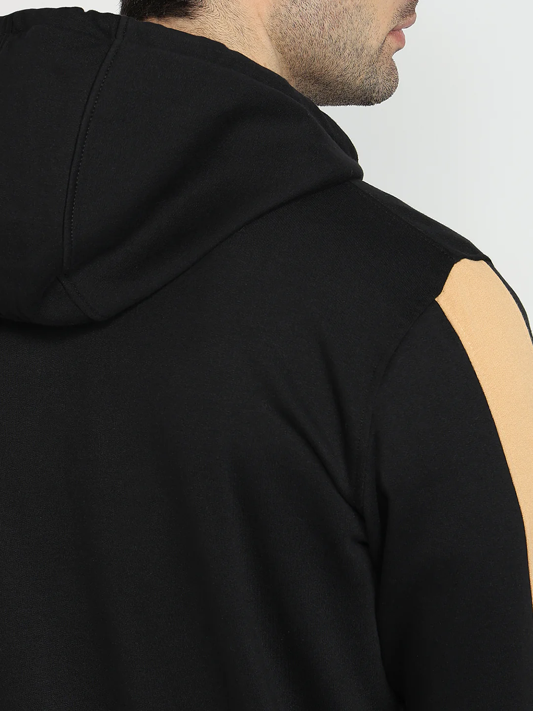 Colorplus Men Black Solid Regular Fit Cotton Blend Sweatshirt - Image 7