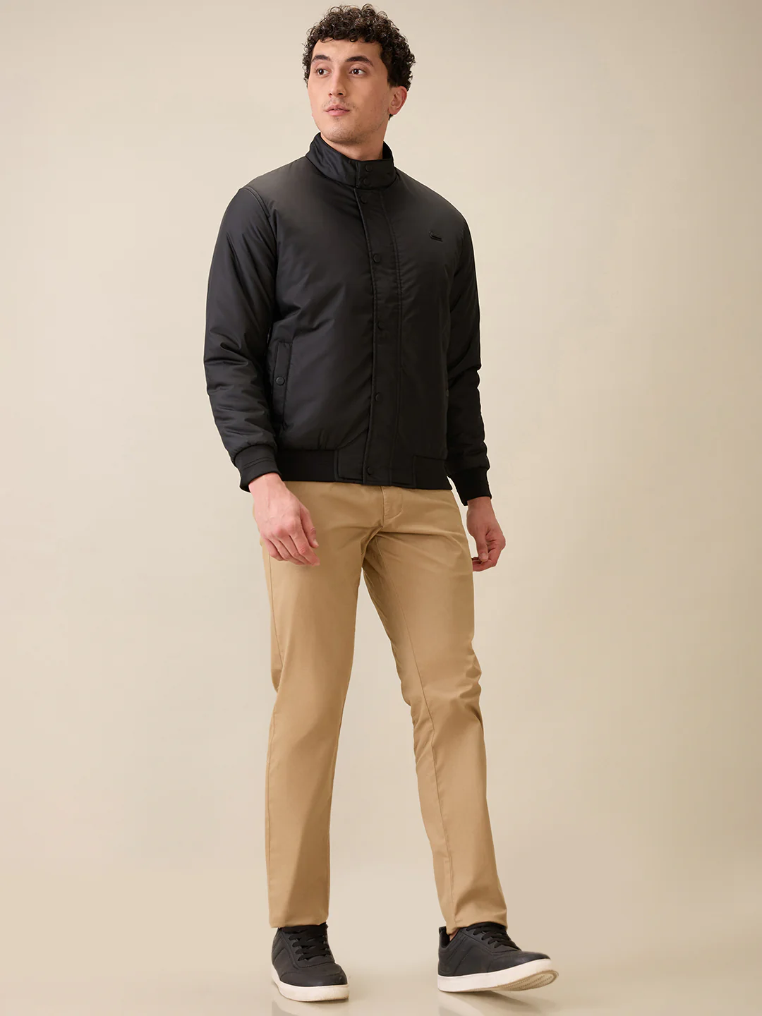 Colorplus Men Black Solid Regular Fit Polyester Full Sleeve Jacket - Image 5