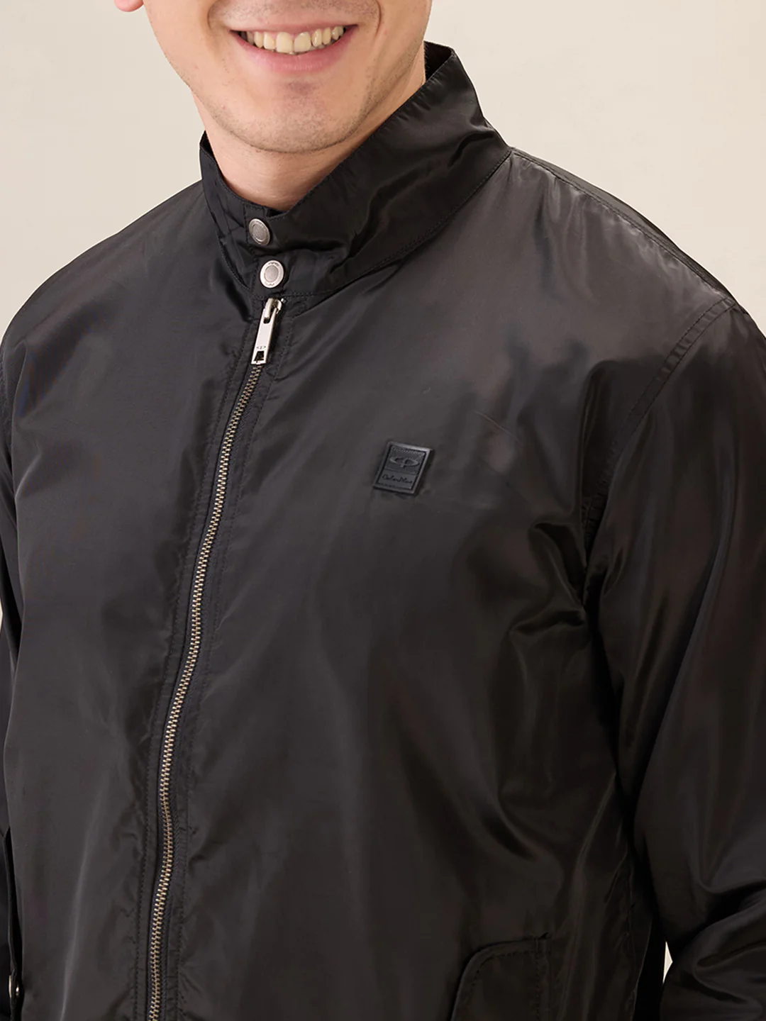 Colorplus Men Black Solid Regular Fit Polyester Jacket - Image 6
