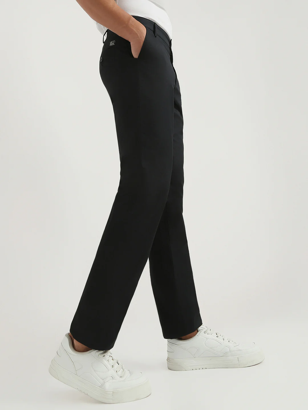 Colorplus Men Black Twill Regular Fit Cotton Trouser - Image 2