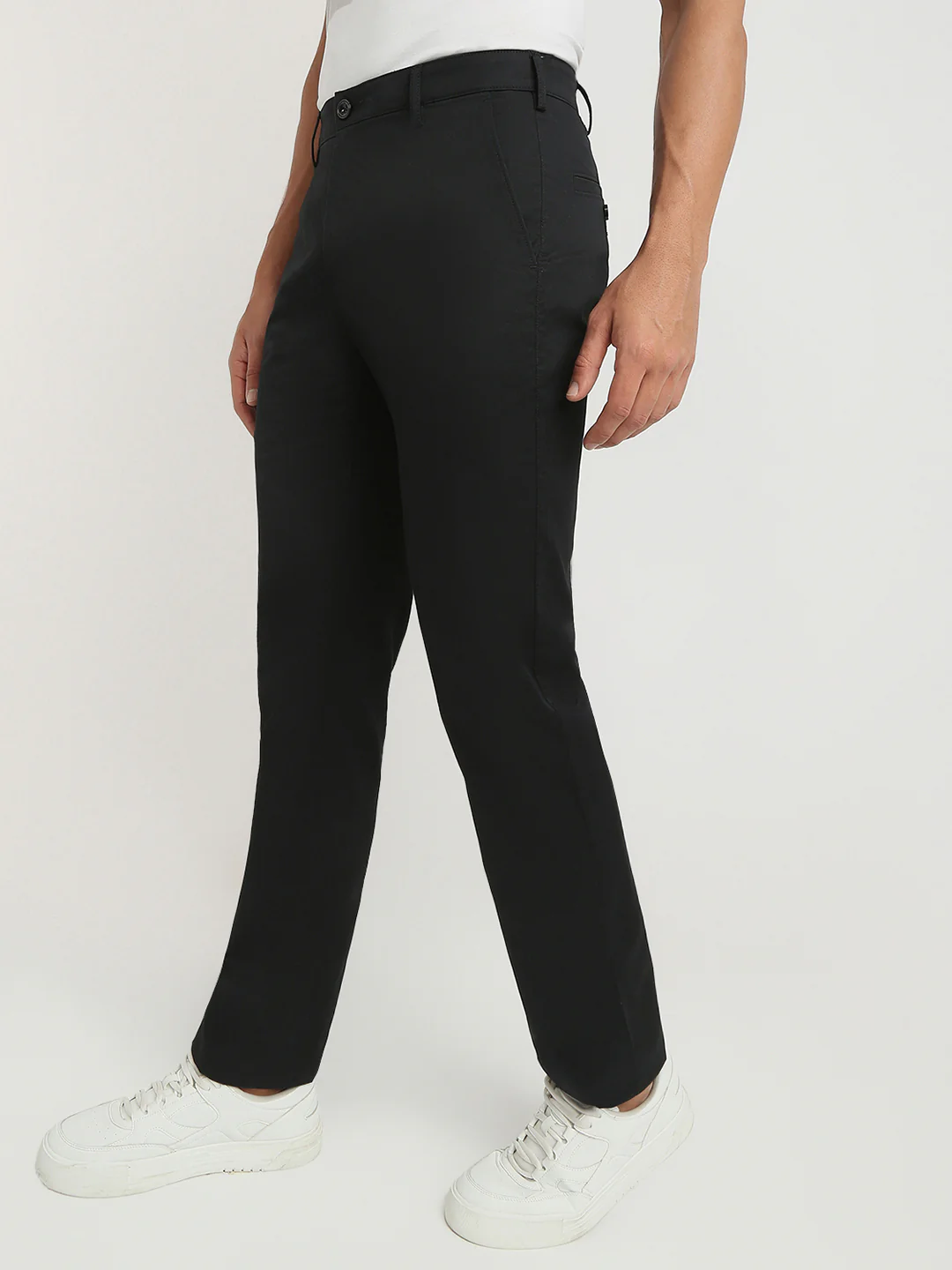 Colorplus Men Black Twill Regular Fit Cotton Trouser - Image 3