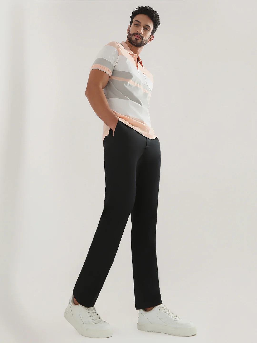 Colorplus Men Black Twill Regular Fit Cotton Trouser - Image 5