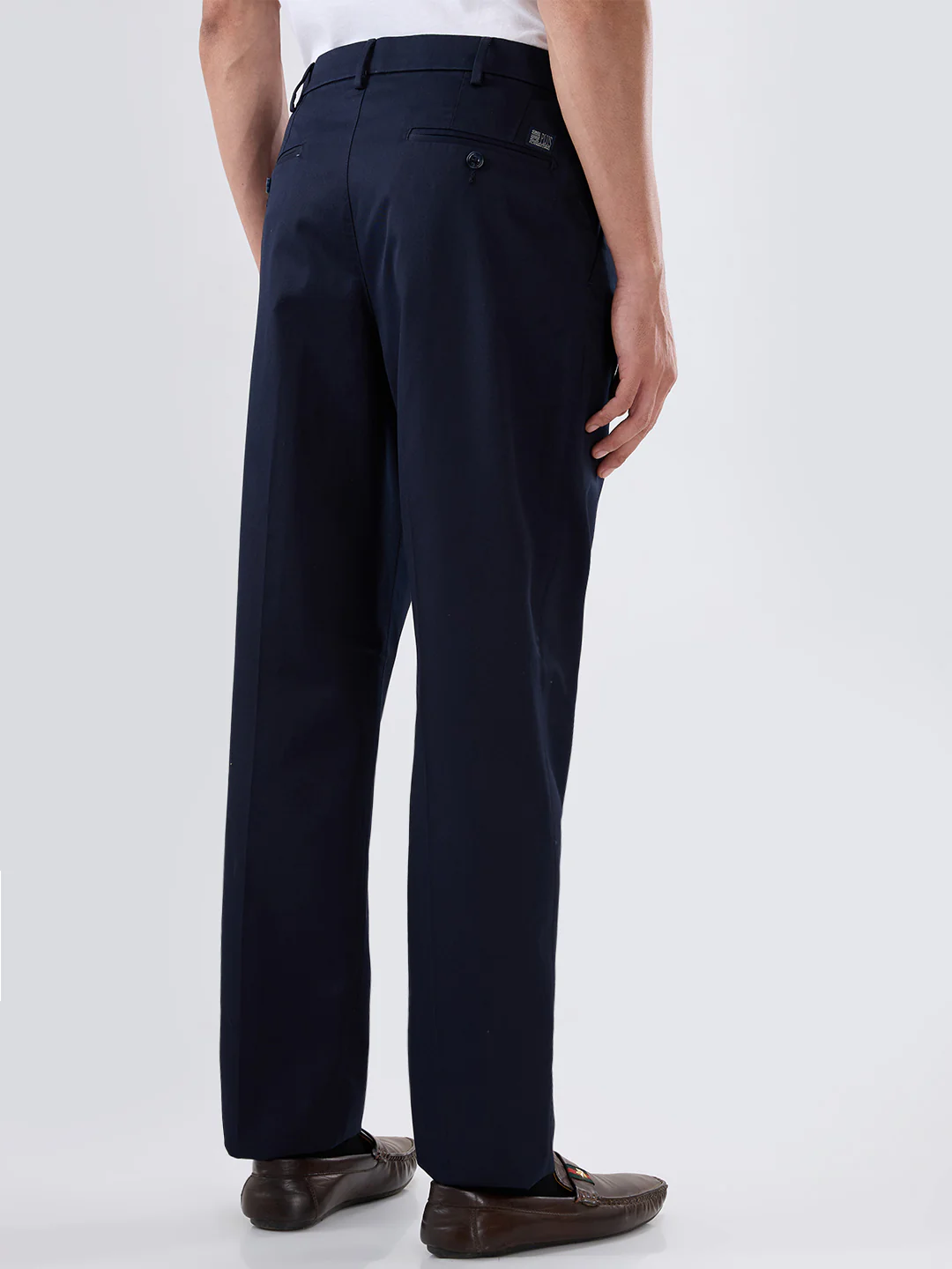 Colorplus Men Blue Comfort Fit Twill Trouser - Image 4