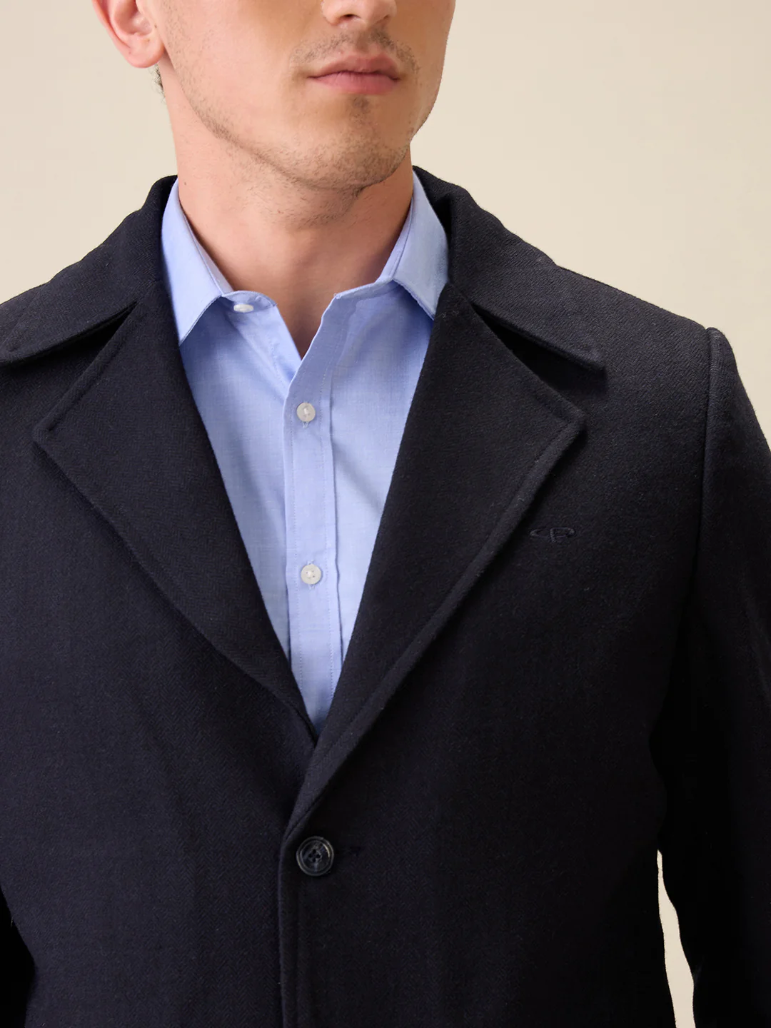 Colorplus Men Blue Herringbone Regular Fit Polyester Full Sleeve Jacket - Image 6