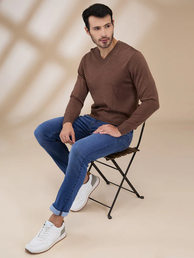 Colorplus Men Blue Plain Mid Rise Slim Fit Cotton Blend Jeans - Image 2