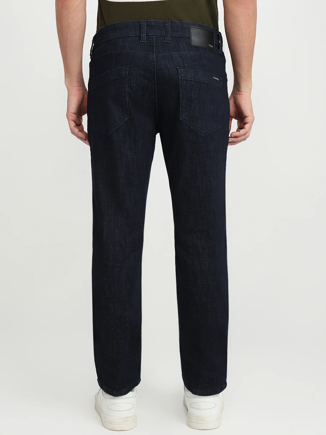Colorplus Men Blue Plain Regular Fit Cotton Blend Jeans - Image 4
