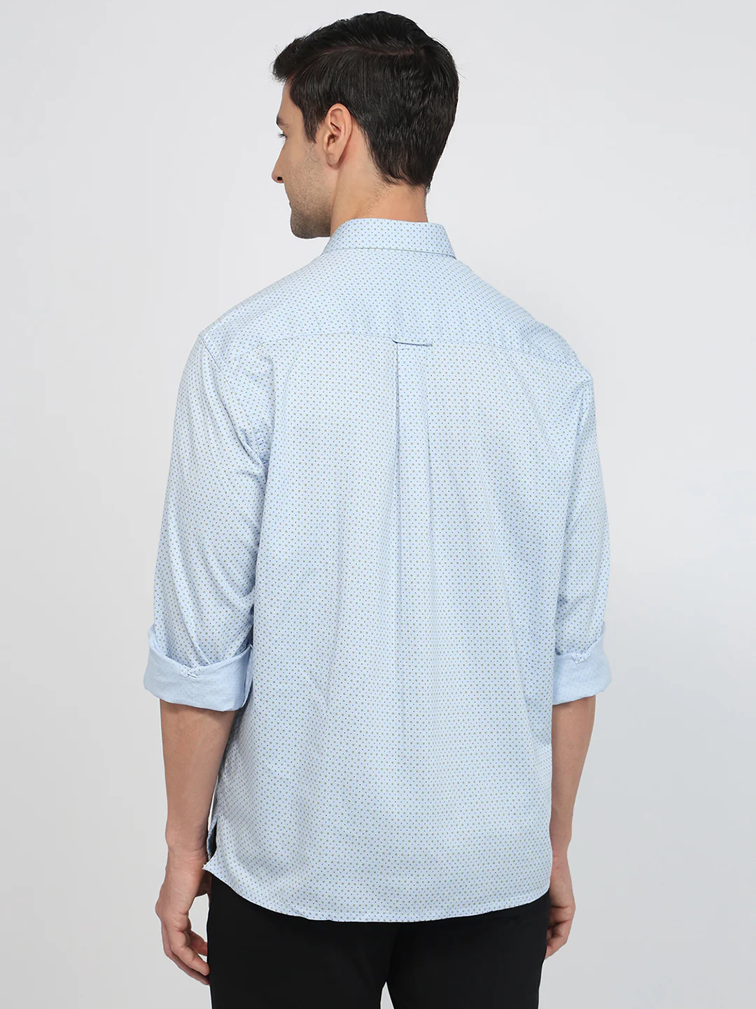 Colorplus Men Blue Printed Comfort Fit Cotton Casual Shirt - Image 4
