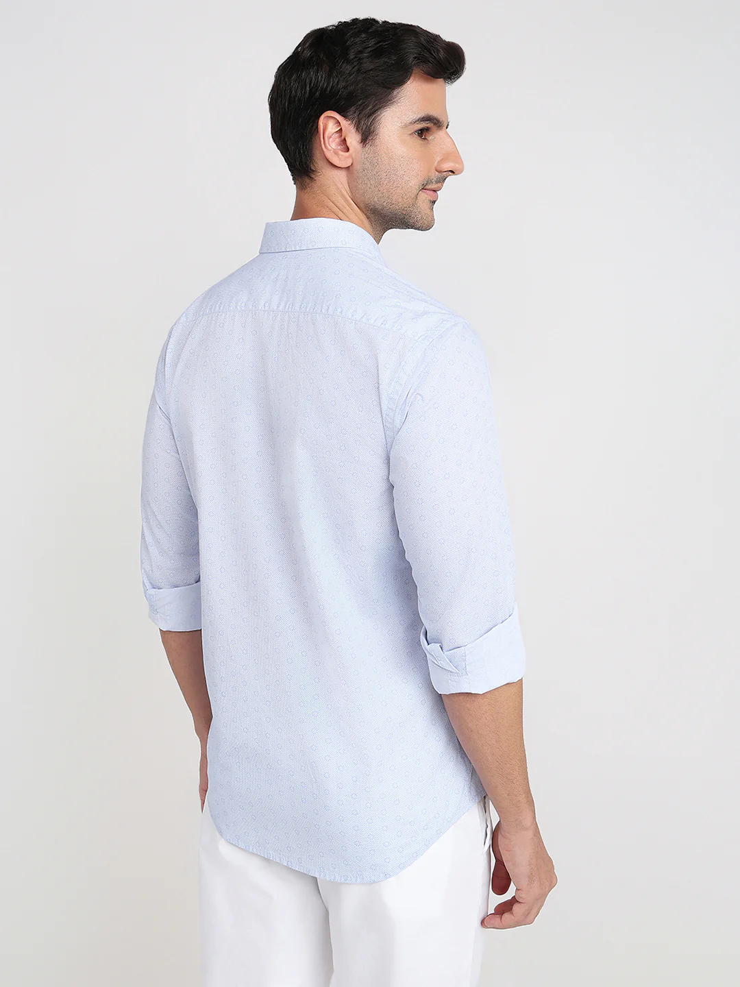 Colorplus Men Blue Printed Regular Fit Cotton Full Sleeve Casual Shirt - Image 4