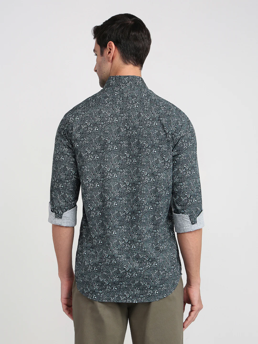 Colorplus Men Blue Printed Regular Fit Cotton Full Sleeve Casual Shirt - Image 4